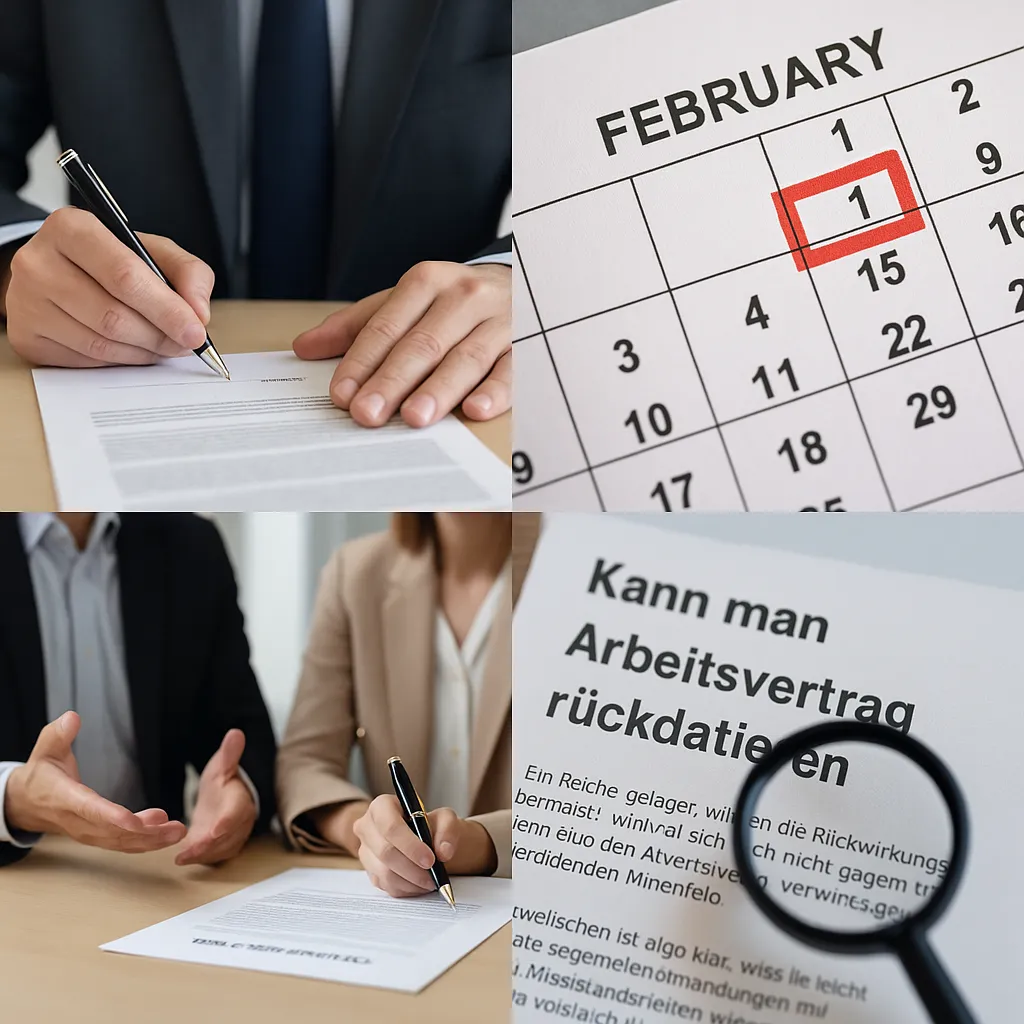Arbeitsvertrag rückwirkend