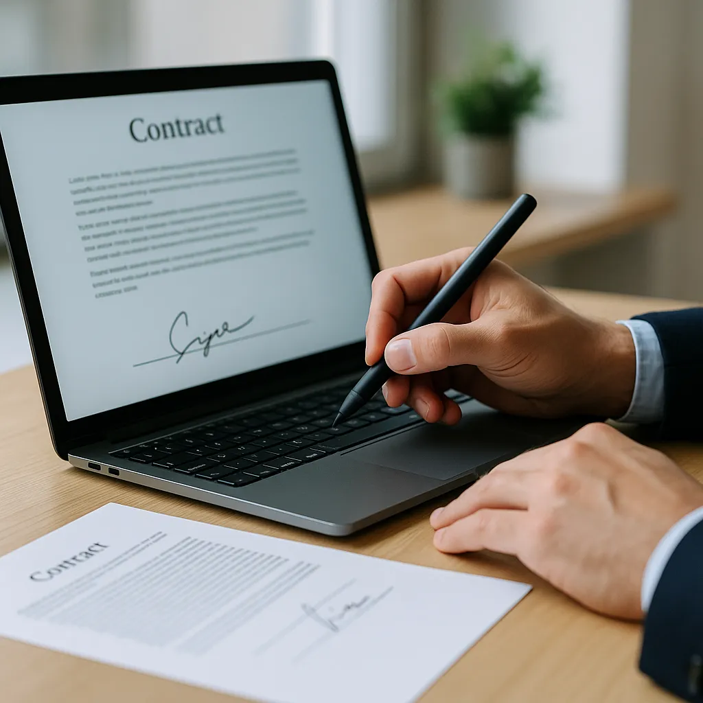 aufhebungsvertrag digital unterschreiben